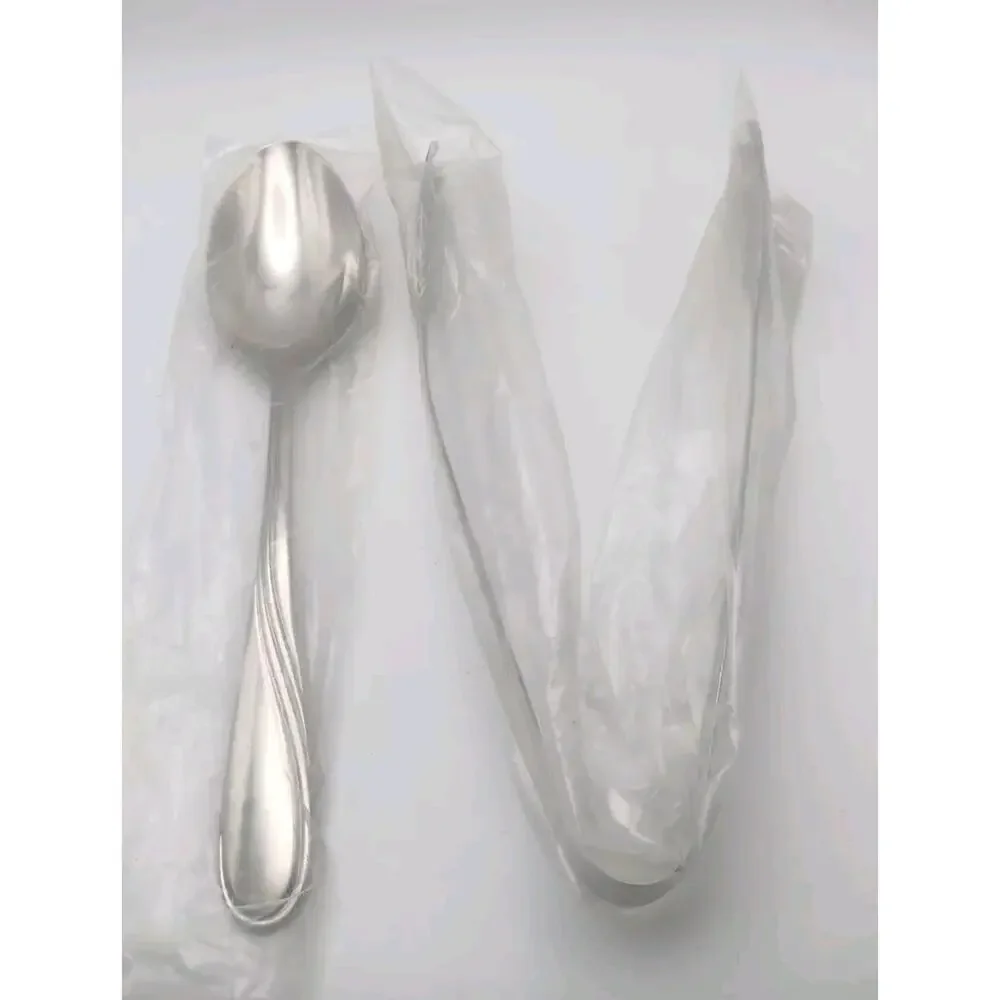 Lenox Summerville Oversized Serving Spoon & Tongs 18/10 Stainless Flatware New
